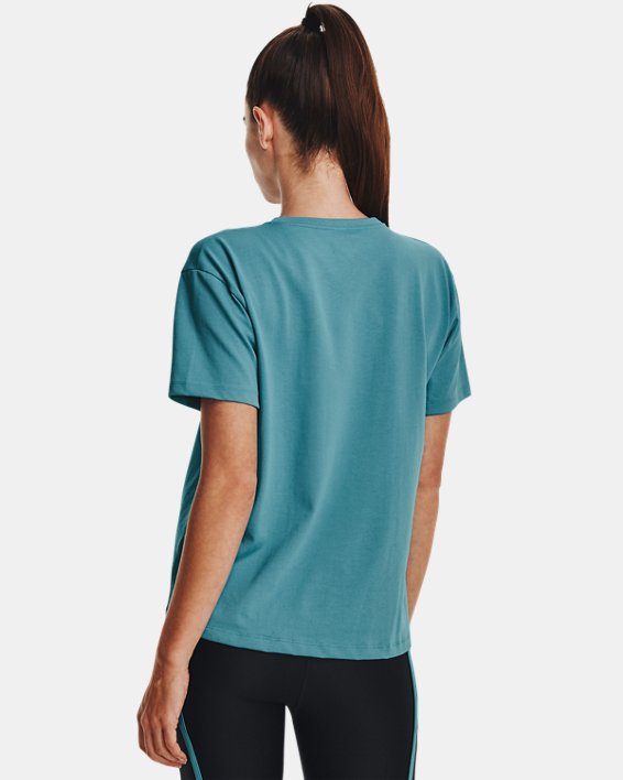 Women's Project Rock Iron Heavyweight Short Sleeve in Blue image number 1